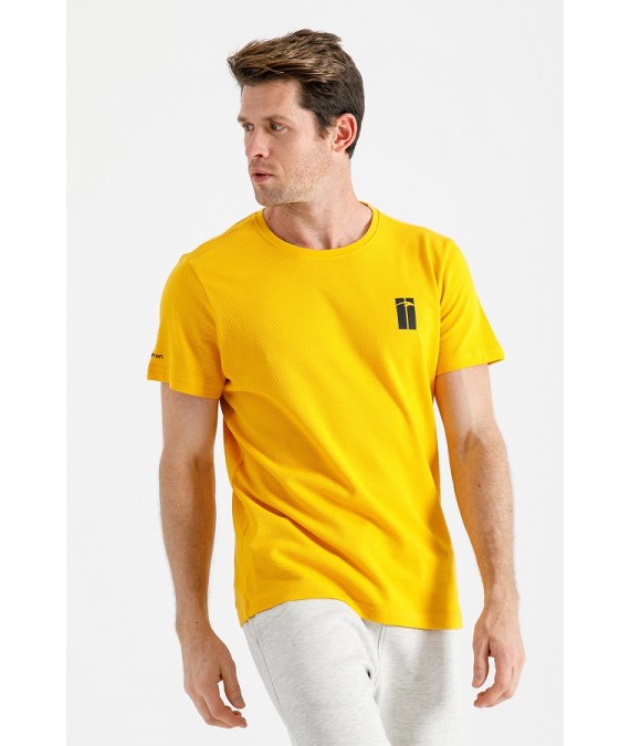 MARATON vyriški medvilnės marškinėliai 19782 geltoni