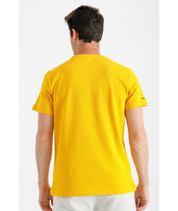 MARATON vyriški medvilnės marškinėliai 19782 geltoni