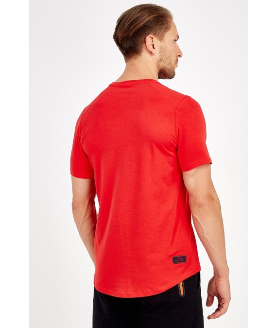 MARATON vyriški marškinėliai iš medvilnės 18688 raudoni