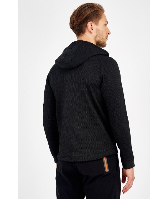 MARATON elastingas sintetinis džemperis vyrams 19427 juodas