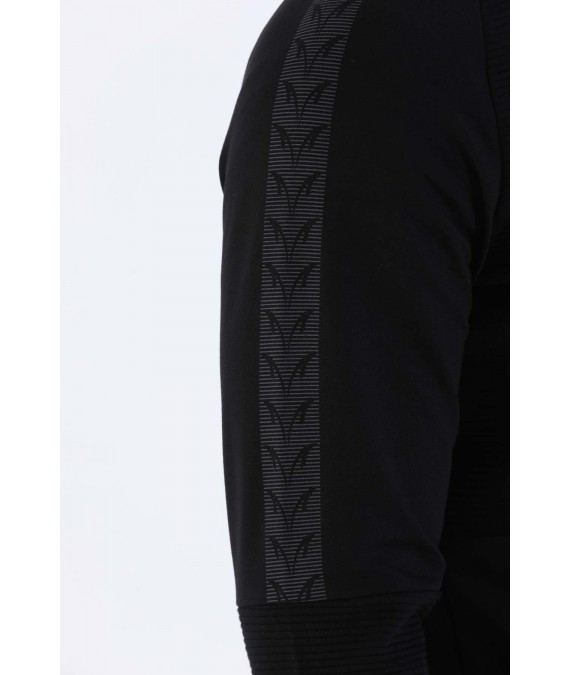 MARATON medvilninis džemperis vyrams su gobtuvu 20637 juodas