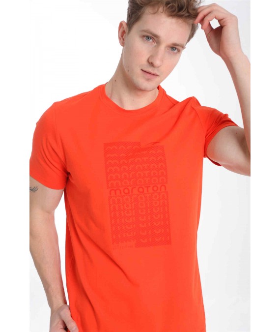 MARATON vyriški marškinėliai iš medvilnės 20650 raudoni