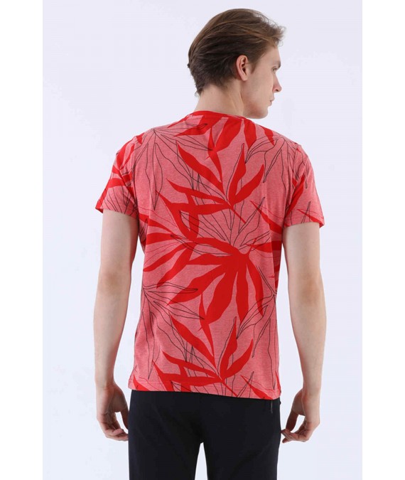 MARATON vyriški marškinėliai su medvilne 20603 raudoni