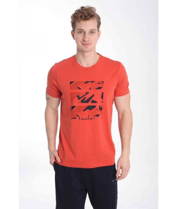 MARATON vyriški marškinėliai iš medvilnės 20893 oranžiniai