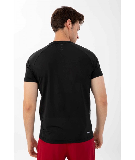 MARATON vyriški marškinėliai treniruotėms 20620 juodi