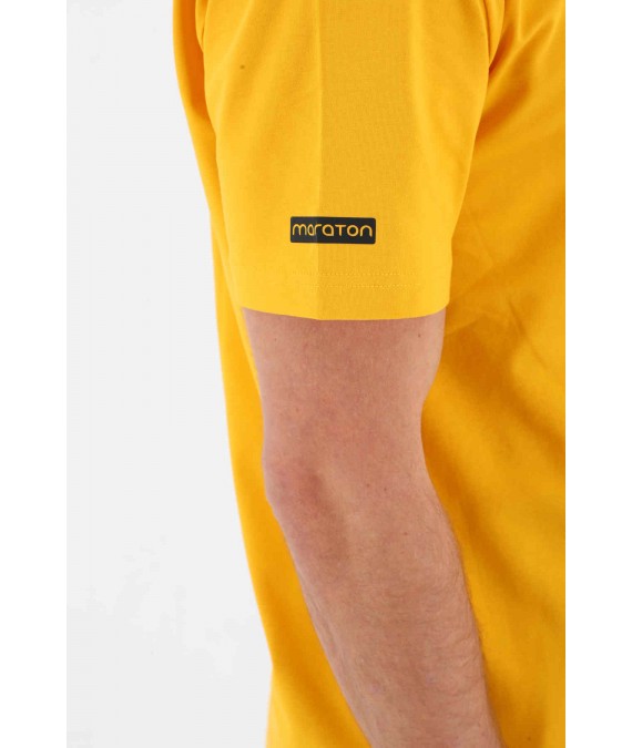 MARATON vyriški marškinėliai OVERSIZE iš medvilnės 20771 geltoni